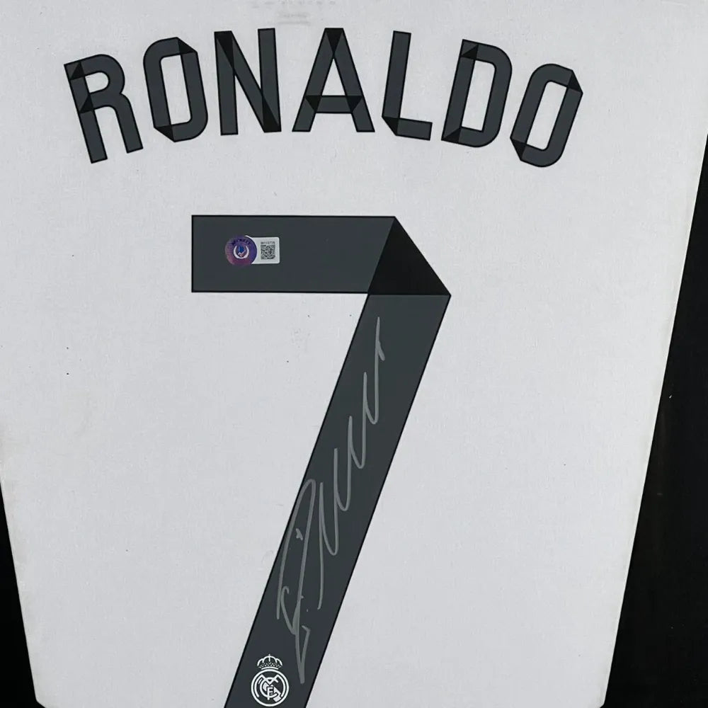 Cristiano Ronaldo Signed Real Madrid 2014-2015 Framed Jersey product image 4, provided for visual reference and product