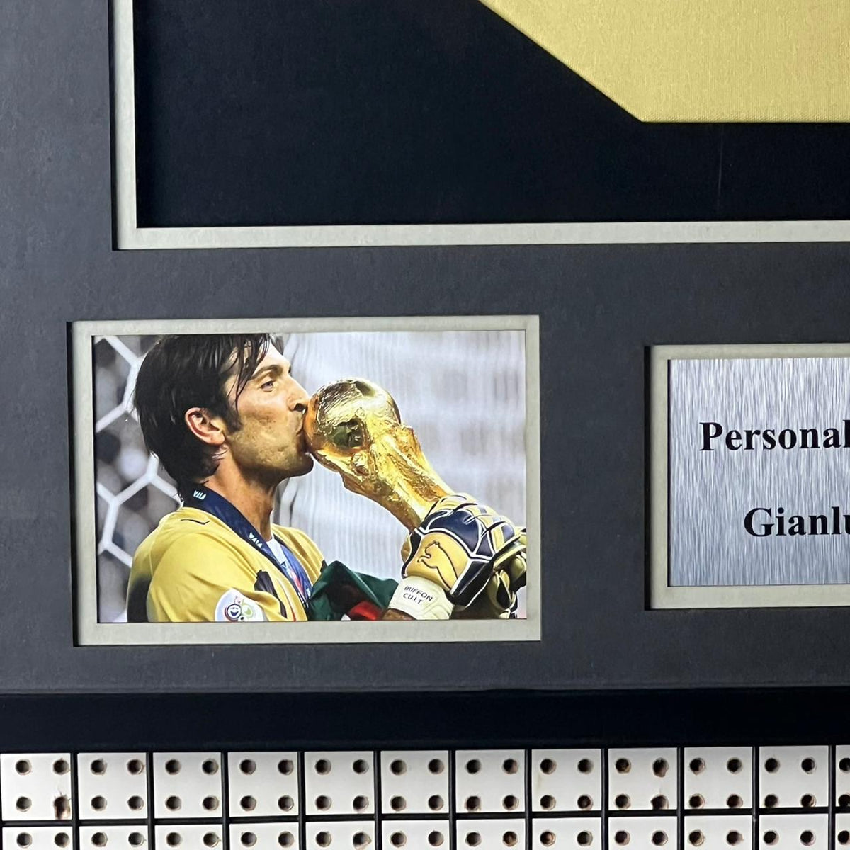 Gianluigi Buffon Signed Italy FC 2006 Gold Framed Jersey product image 3, provided for visual reference and product detail