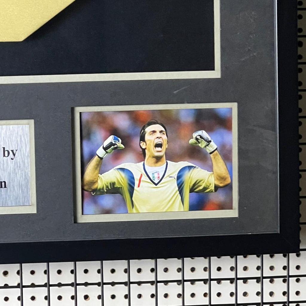 Gianluigi Buffon Signed Italy FC 2006 Gold Framed Jersey product image 2, provided for visual reference and product detail