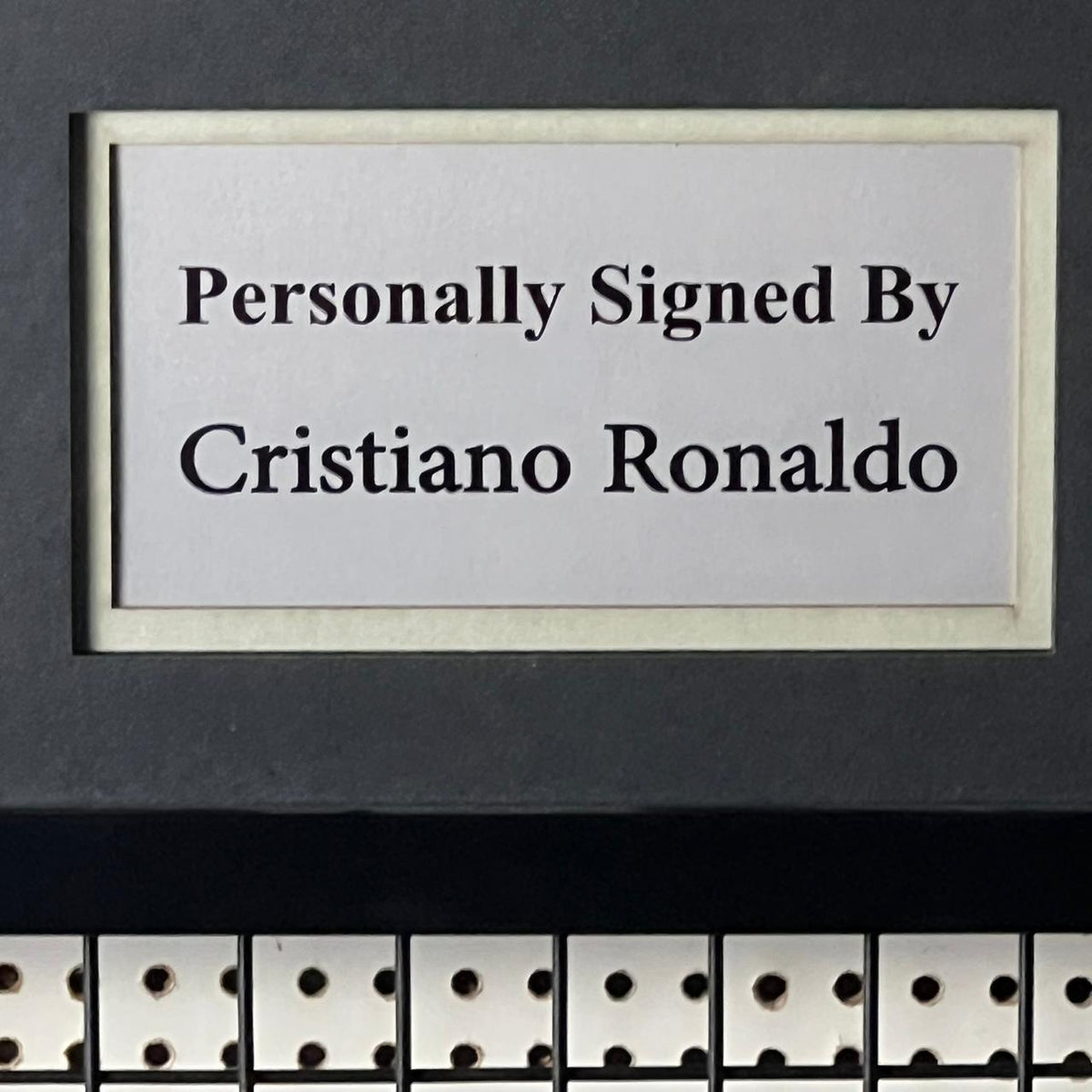 Cristiano Ronaldo Signed Real Madrid 2017 Framed Jersey product image 5, provided for visual reference and product detail