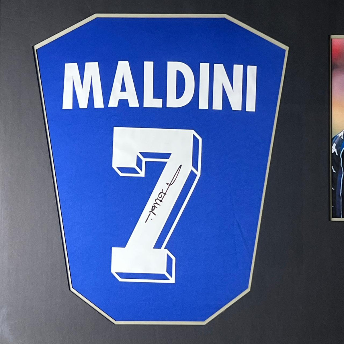 Paolo Maldini Signed Italy FC 1990 Framed Jersey product image 2, provided for visual reference and product detail review