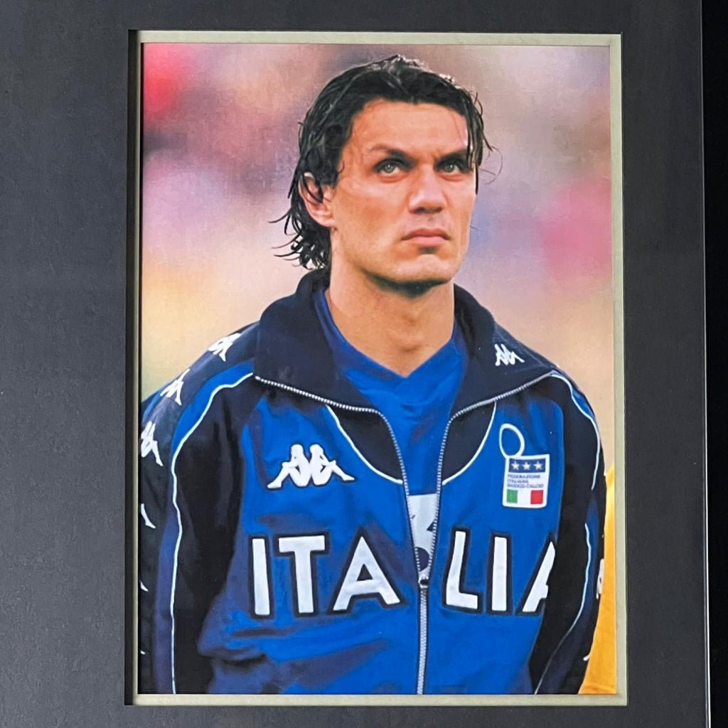 Paolo Maldini Signed Italy FC 1990 Framed Jersey product image 4, provided for visual reference and product detail review