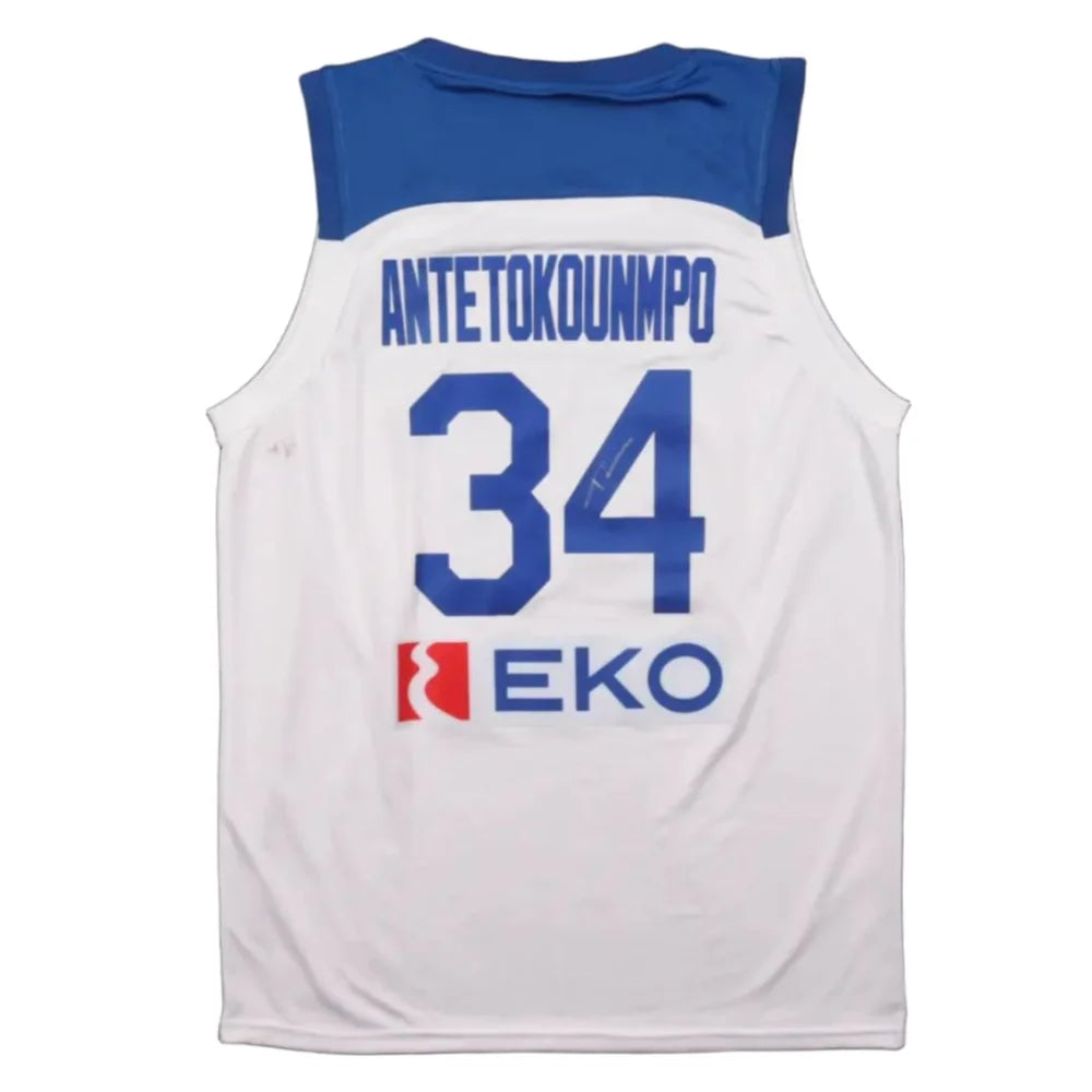 Giannis Antetokounmpo Signed Greece Jersey product image 1, provided for visual reference and product detail review
