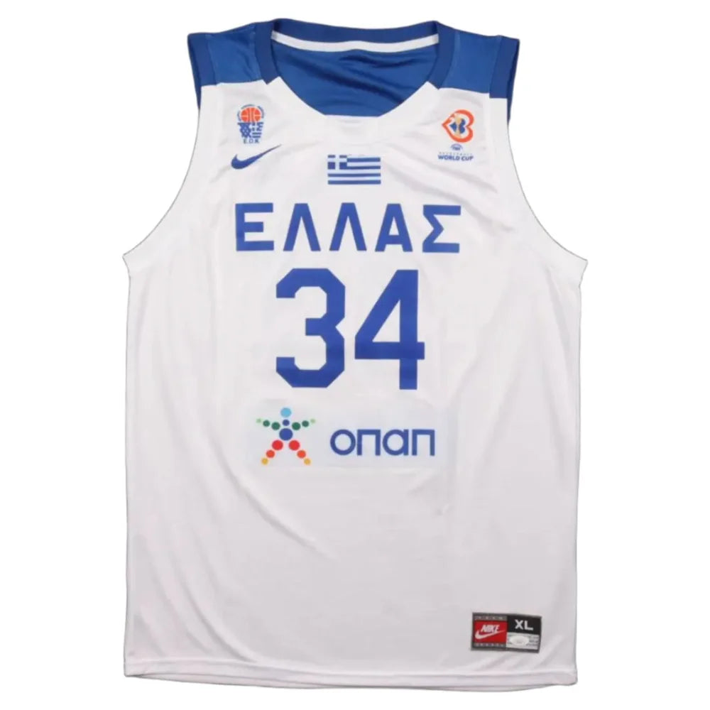 Giannis Antetokounmpo Signed Greece Jersey product image 2, provided for visual reference and product detail review