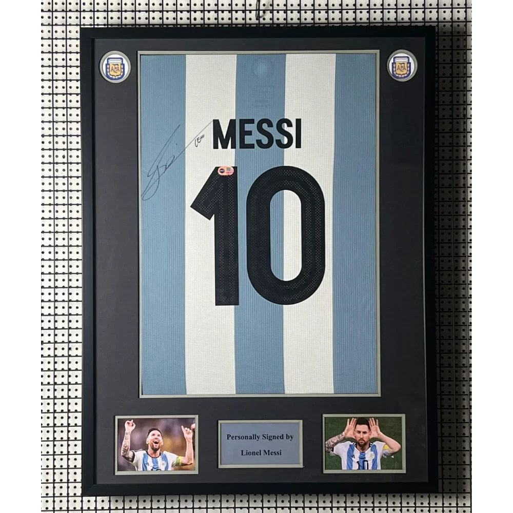 Lionel Messi Signed Argentina FC 2024 Framed Jersey product image 1, provided for visual reference and product detail review