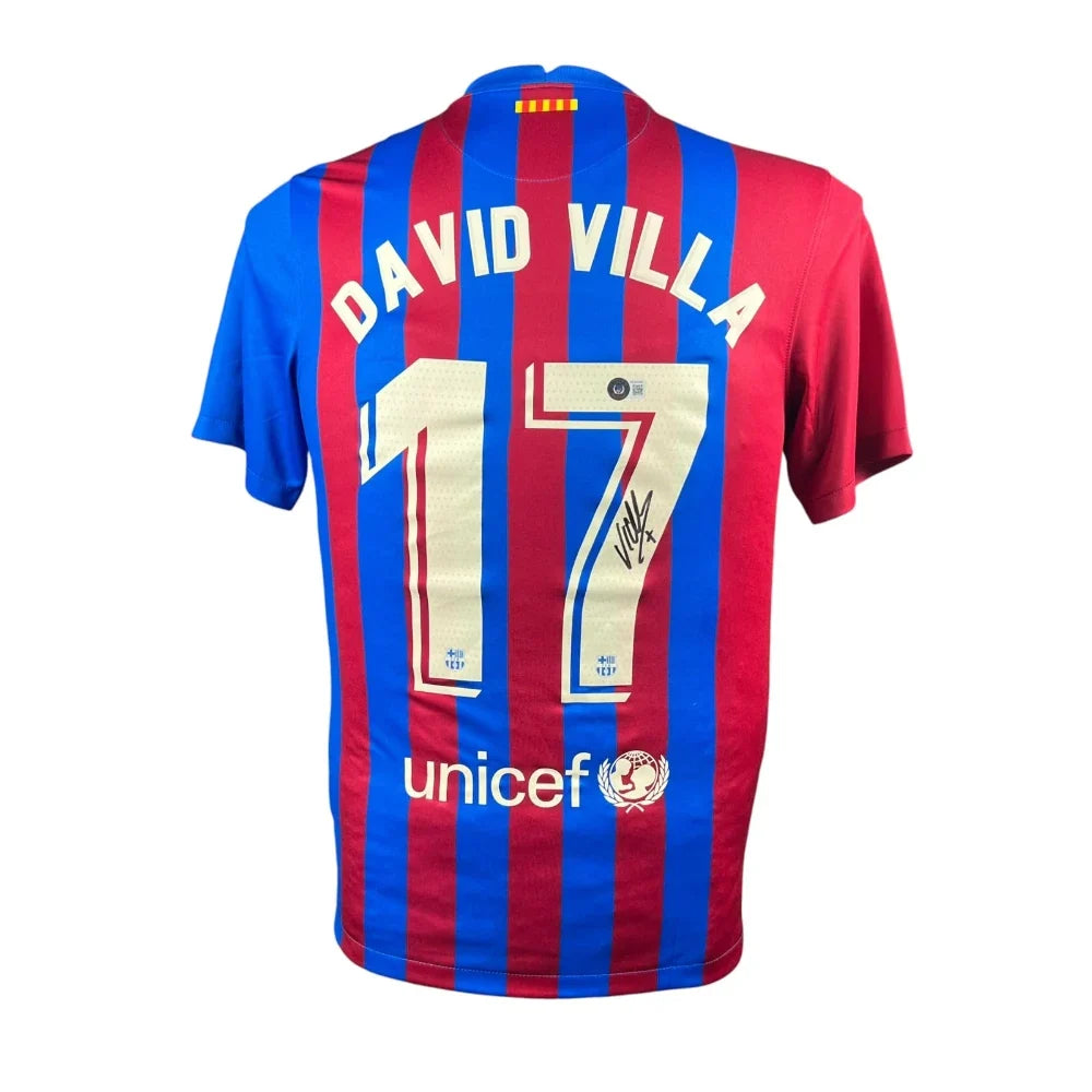 David Villa Signed Barcelona 2010-2011 Jersey product image 1, provided for visual reference and product detail review