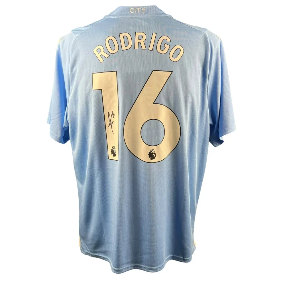 Rodri Signed Manchester City 2023-2024 Jersey product image 1, provided for visual reference and product detail review