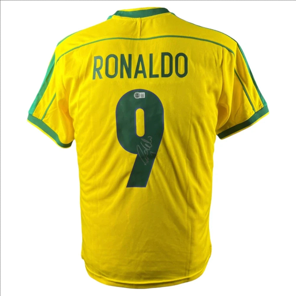 Ronaldo Nazario Signed Brazil FC 1998 Home Jersey product image 1, provided for visual reference and product detail review