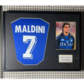 Paolo Maldini Signed Italy FC 1990 Framed Jersey product image 1, provided for visual reference and product detail review
