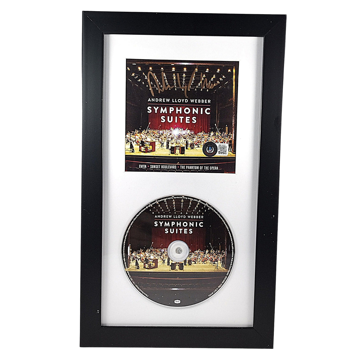 Andrew Lloyd Webber Autographed Symphonic Suites CD Booklet Framed Beckett COA product image 2, provided for visual