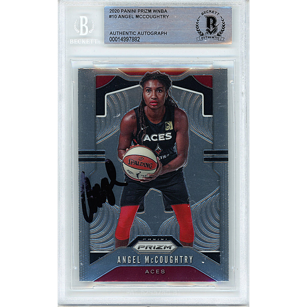 Angel McCoughtry Signed Las Vegas Aces 2020 Panini Prizm WNBA Basketball Card Beckett product image 1, provided for visual