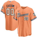 Custom Atlanta Braves Peaches n Cream Jersey - Peach product image 1