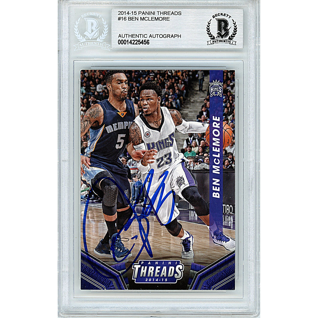 Ben McLemore Signed Sacramento Kings 2014-15 Panini Threads Basketball Card Beckett product image 1, provided for visual