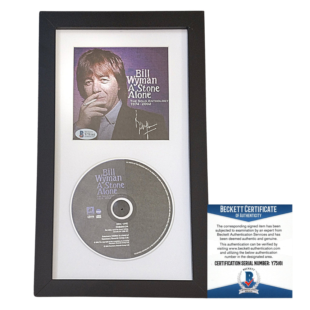 Bill Wyman Signed A Stone Alone CD Cover Framed Wall Display Beckett - The Rolling Stones product image 1, provided for