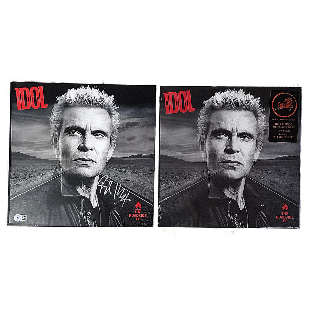 Billy Idol Signed Roadside EP Vinyl Record Album Cover Rock Music Beckett BAS Cert product image 2, provided for visual
