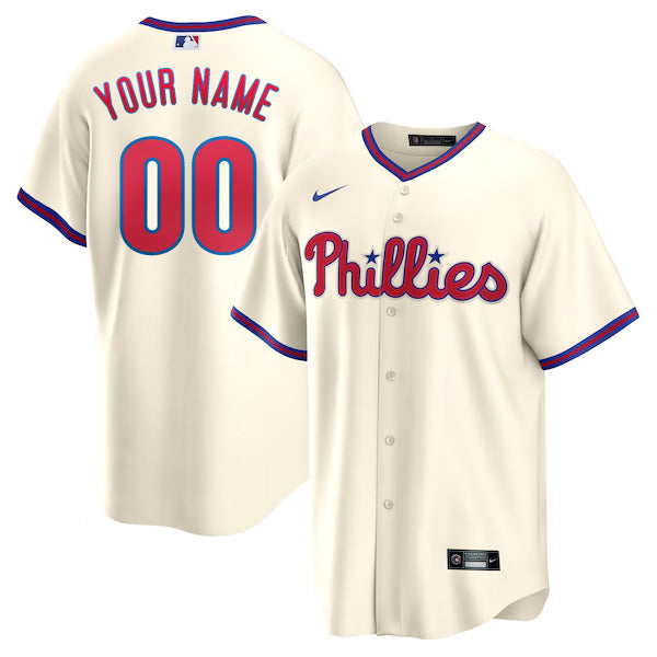 Custom Philadelphia Phillies Alternate Jersey - Cream product image 1