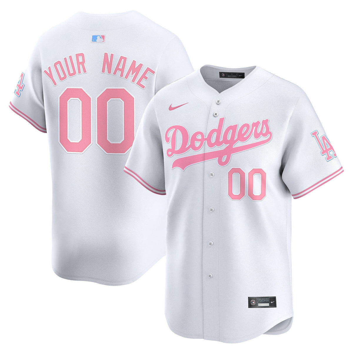 Custom Los Angeles Dodgers Bubblegum Jersey - White product image 1