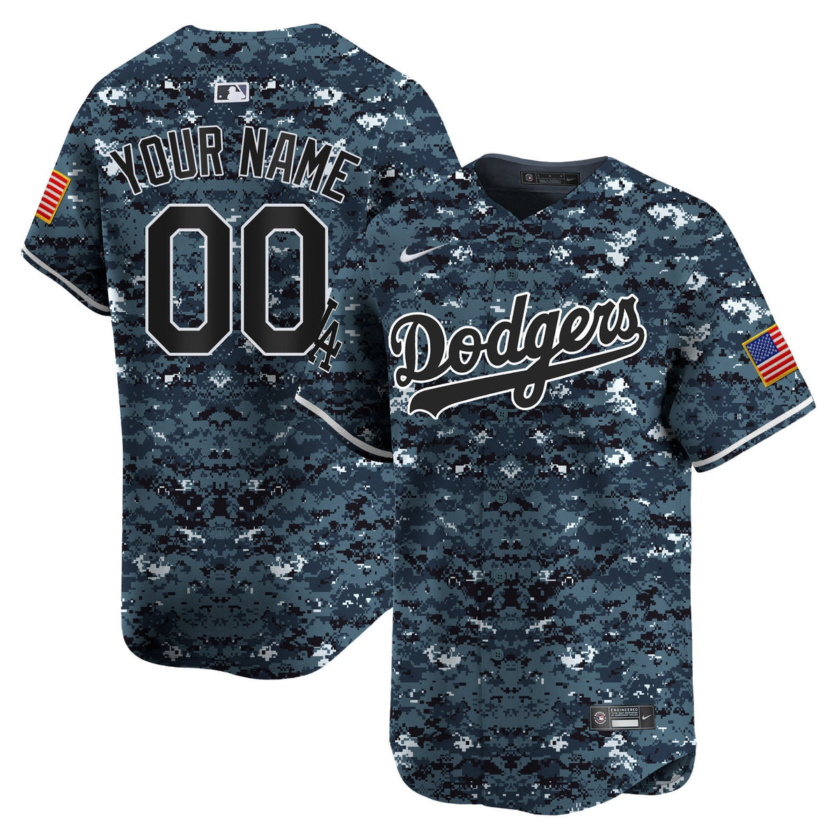Custom Los Angeles Dodgers USMC Jersey - Navy Camo product image 1