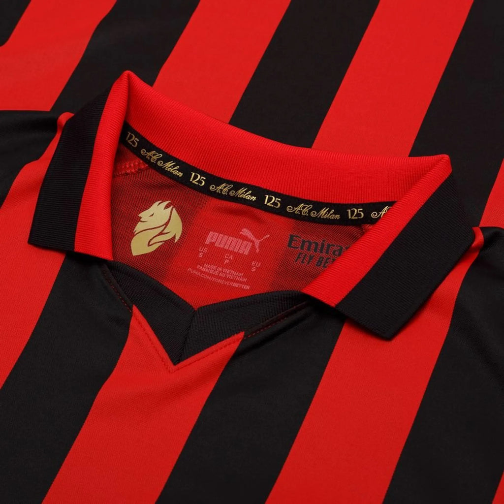 Puma AC Milan 125th Anniversary Long Sleeve Stadium Jersey 24/25 product image 2, provided for visual reference and product