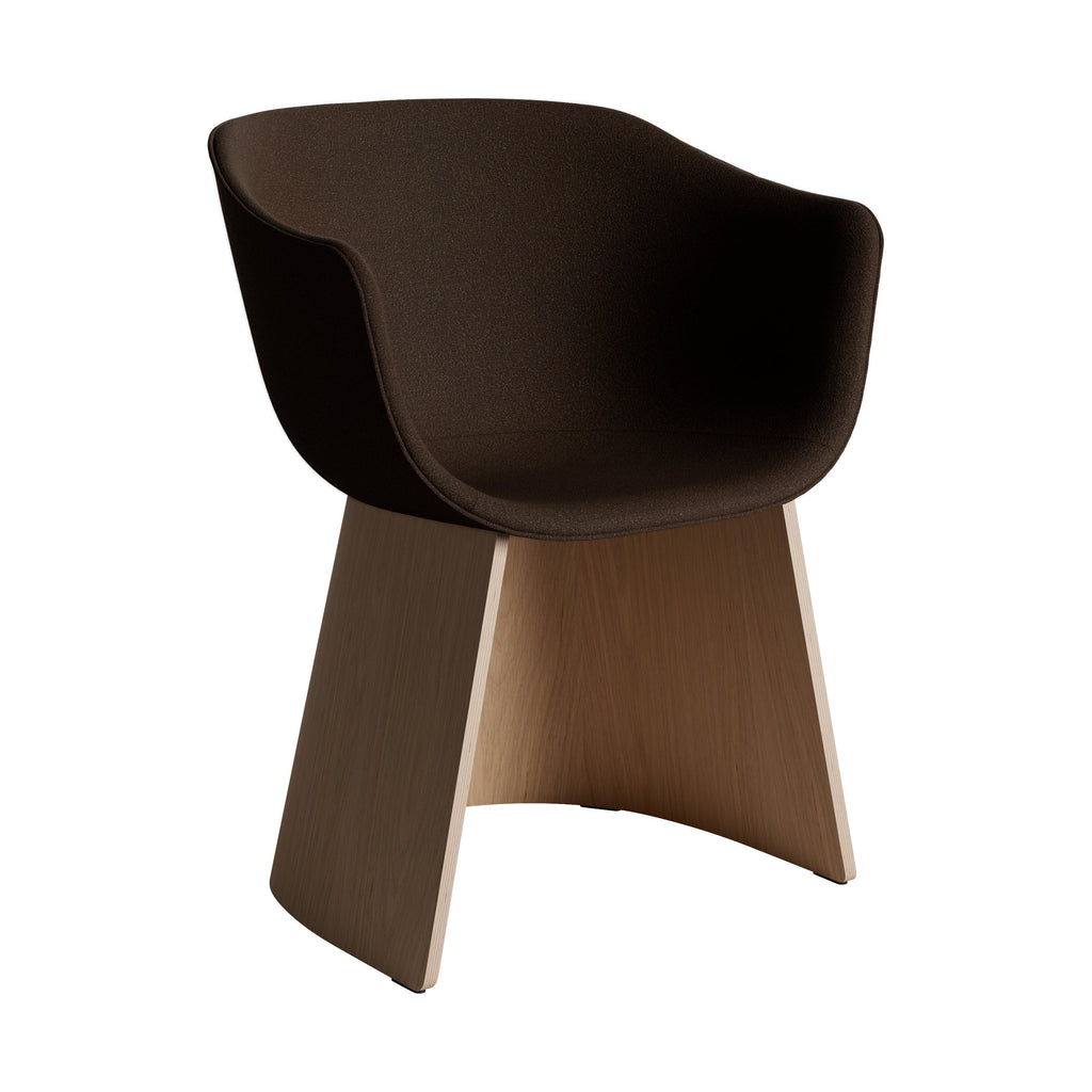 Monolit Dining Armchair with Wood Base