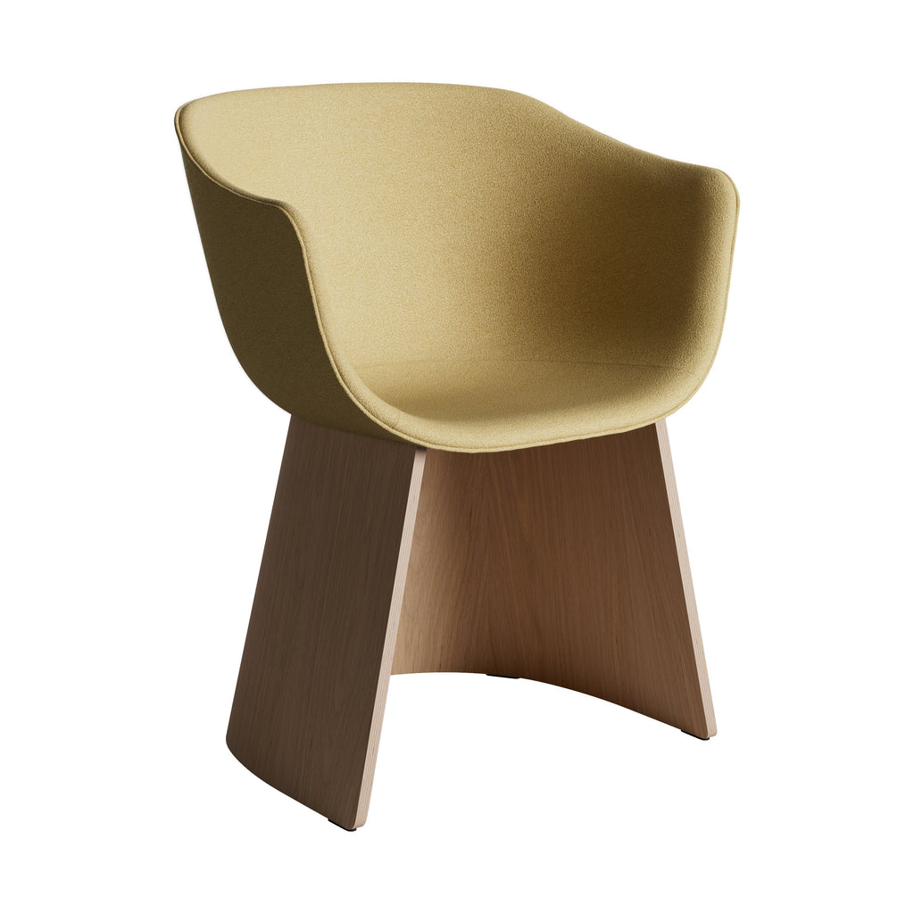 Monolit Dining Armchair with Wood Base