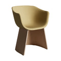 Monolit Dining Armchair with Wood Base