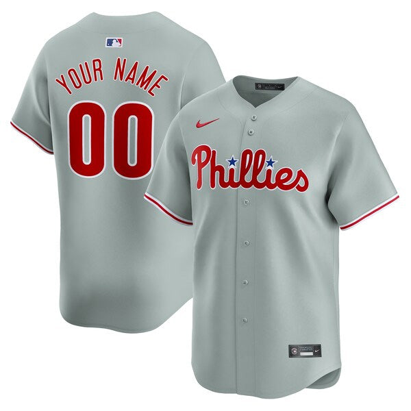 Custom Philadelphia Phillies Away Jersey - Gray product image 1