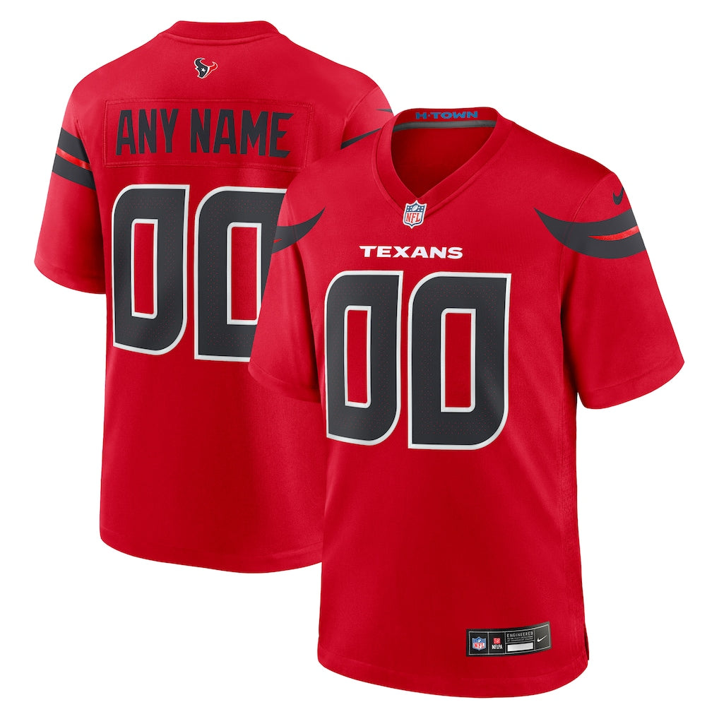 Custom Houston Texans Alternate Jersey - Red product image 1
