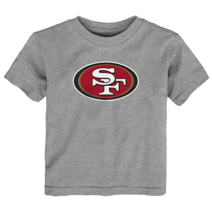 San Francisco 49ers Toddler Primary Logo T-SHIRT- Grey product image 1, provided for visual reference and product detail