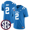 Jaxson Dart Ole Miss Rebels Jersey - Blue product image 1