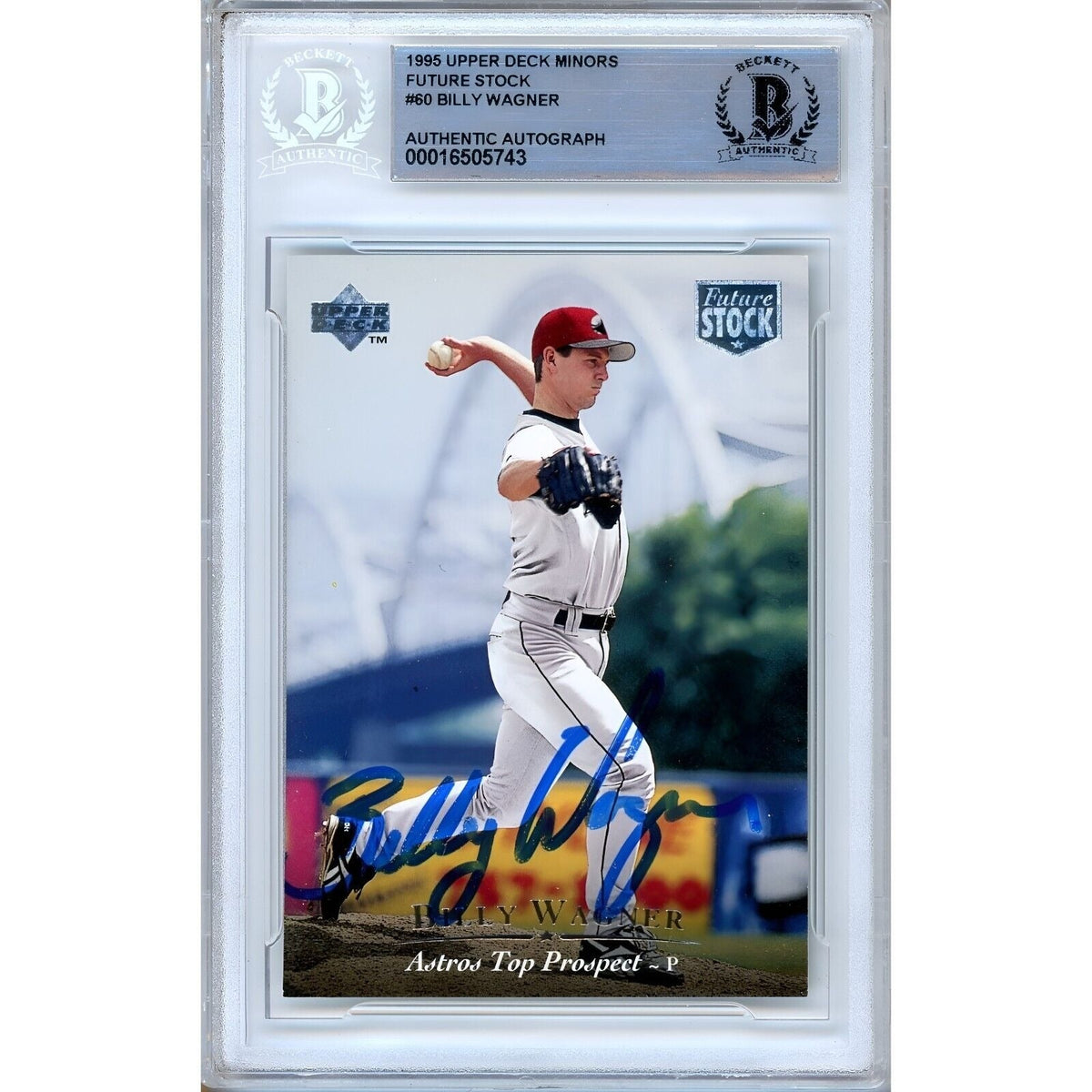 Billy Wagner Astros Signed 1995 Upper Deck Minors Future Stock Card BAS Auth Auto Slab product image 1, provided for visual