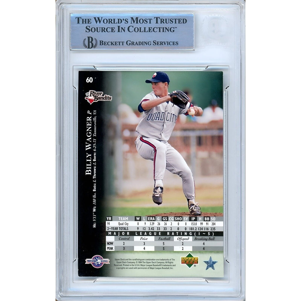 Billy Wagner Astros Signed 1995 Upper Deck Minors Future Stock Card BAS Auth Auto Slab product image 2, provided for visual