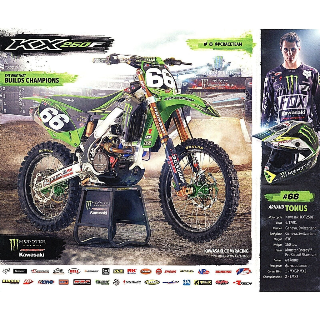 Arnaud Tonus Supercross Signed Motocross 8x10 Photo Beckett Authentic Auto COA product image 2, provided for visual