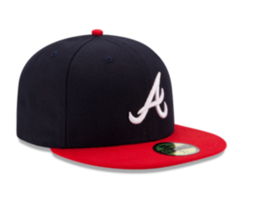 Atlanta Braves New Era Home Authentic Collection 59Fifty Fitted-On-Field Collection -Blue/Red product image 3, provided for