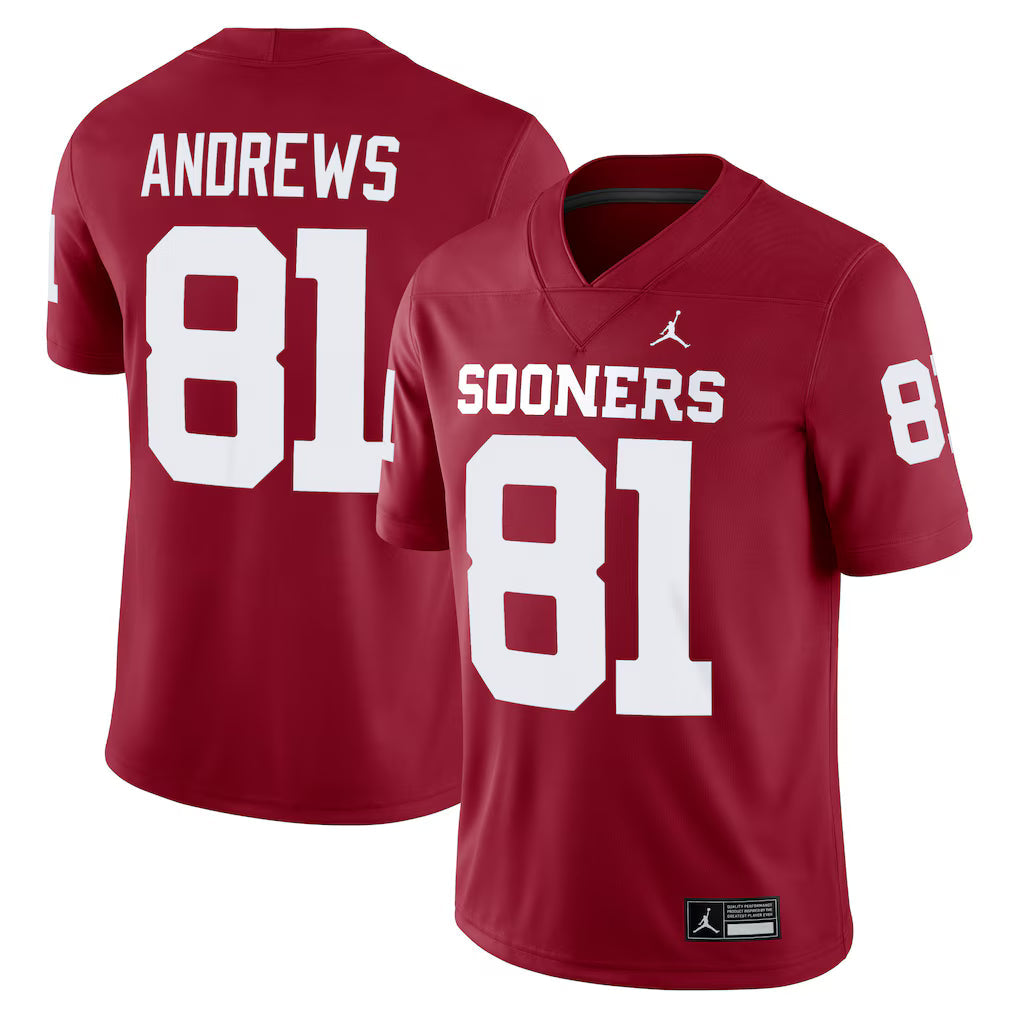 Mark Andrews Oklahoma Sooners Alumni Player Jersey - Crimson product image 1