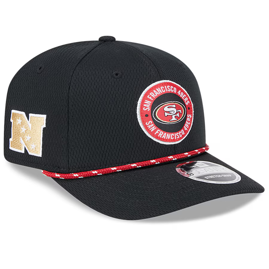 New Era San Francisco 49ers Sideline 9SEVENTY Adjustable Cap-Black product image 1, provided for visual reference and