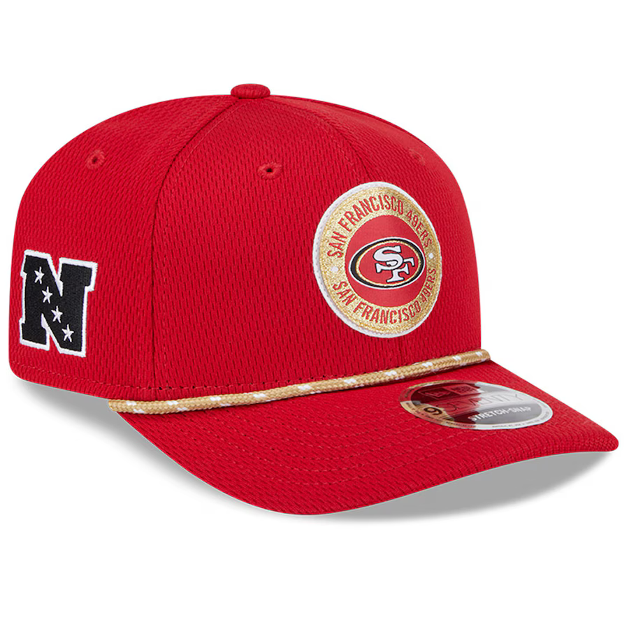 New Era San Francisco 49ers Sideline 9SEVENTY Adjustable Cap-Red product image 1, provided for visual reference and product