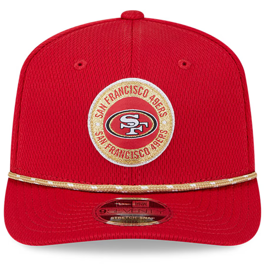 New Era San Francisco 49ers Sideline 9SEVENTY Adjustable Cap-Red product image 3, provided for visual reference and product
