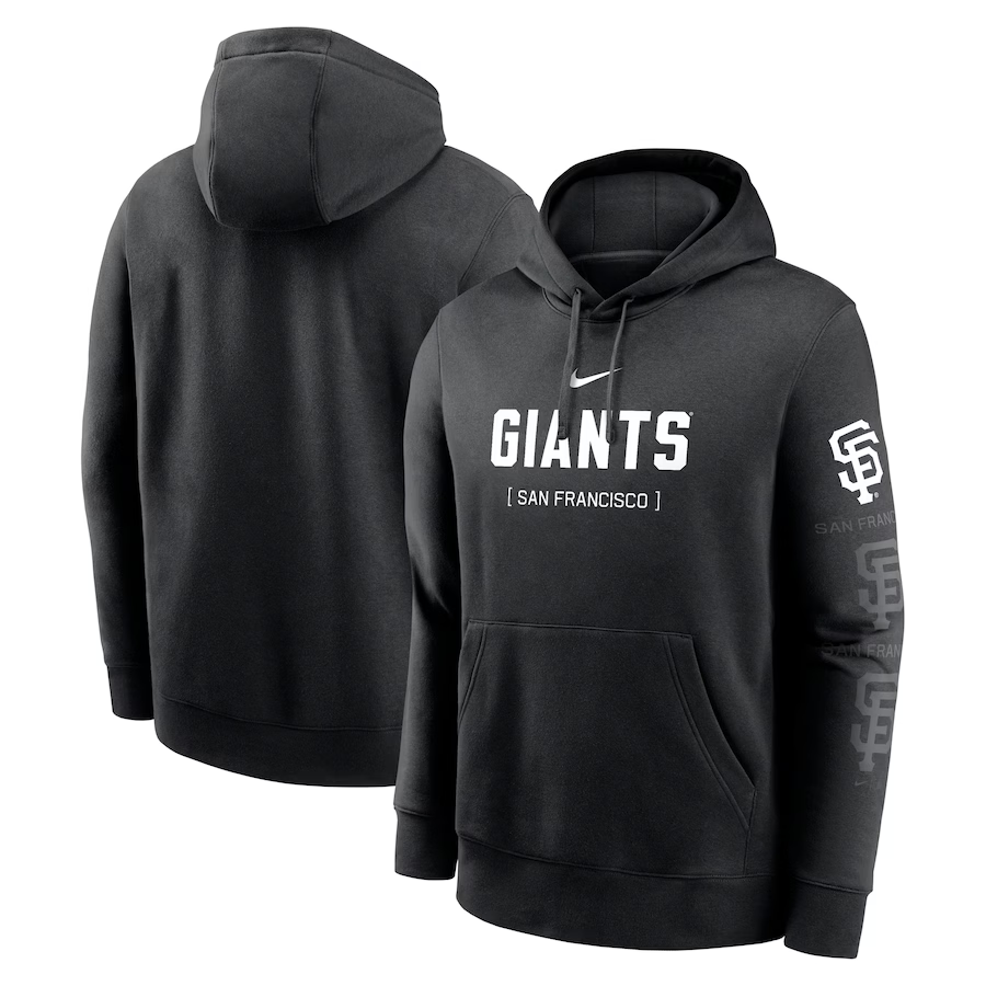 Nike Men San Francisco Giants Fashion Club Hoddie - Black product image 3, provided for visual reference and product detail