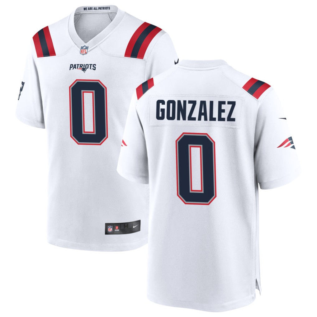 Christian Gonzalez New England Patriots Jersey - White product image 1