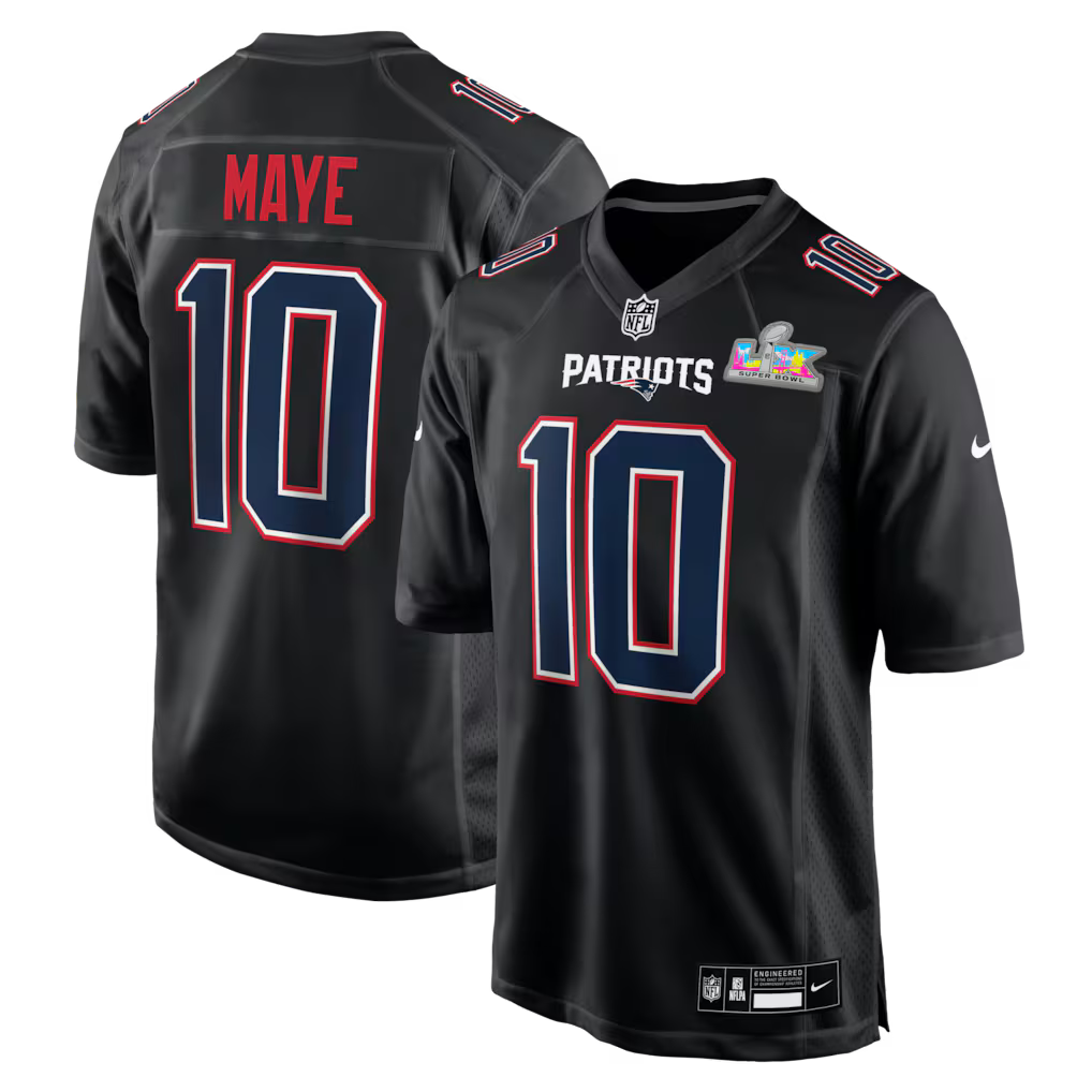 Drake Maye New England Patriots Super Bowl LX Patch Jersey product image 1