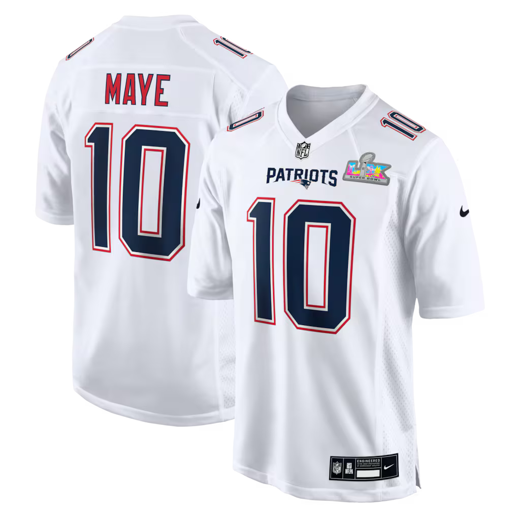 Drake Maye New England Patriots Super Bowl LX Patch Jersey product image 1