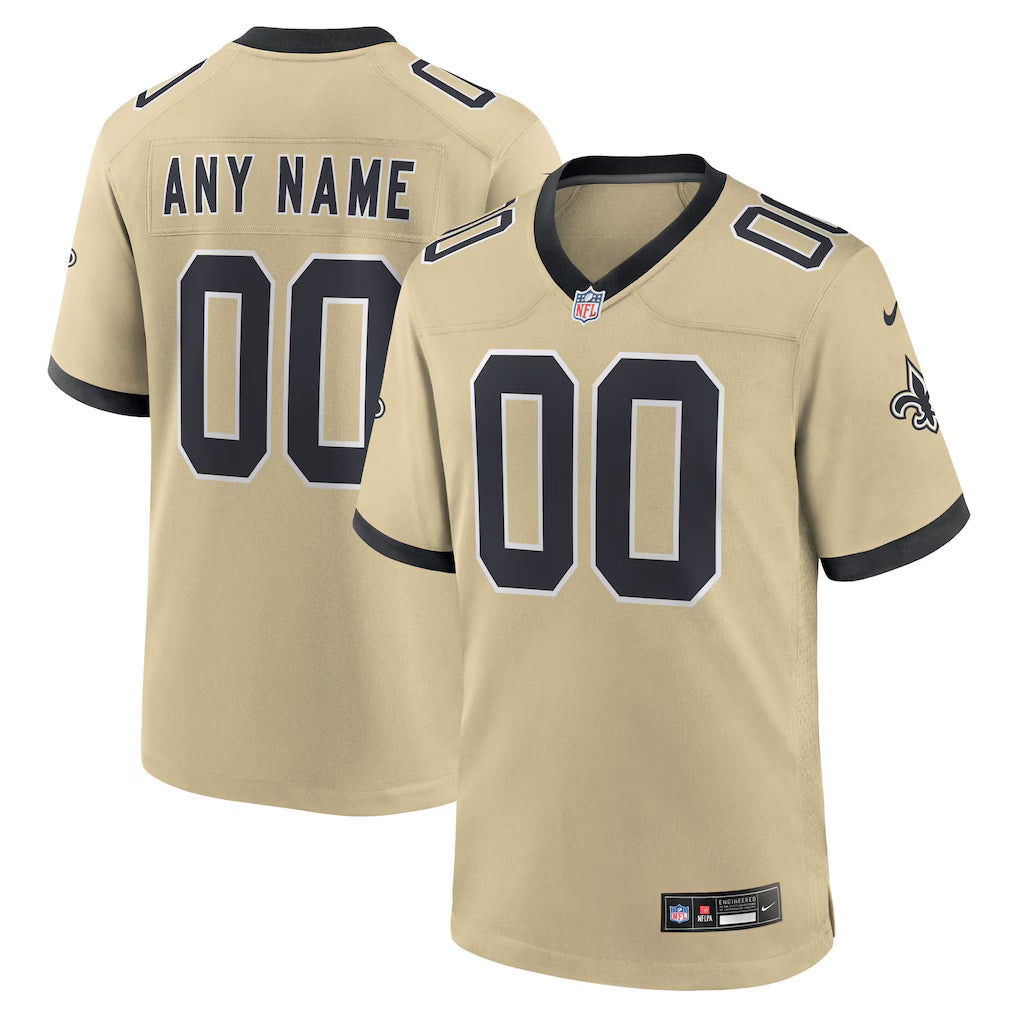 Custom New Orleans Saints Alternate Jersey - Gold product image 1