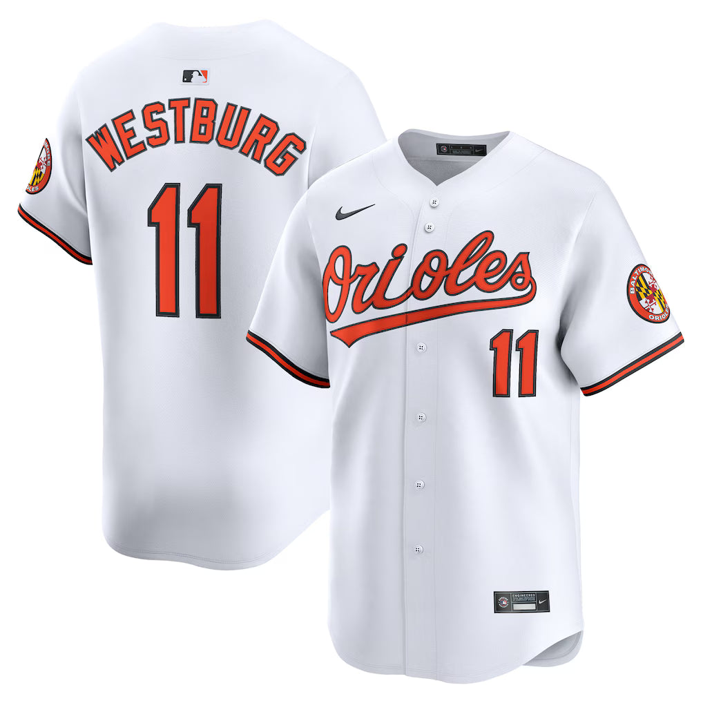 Jordan Westburg Baltimore Orioles Home Jersey - White product image 1