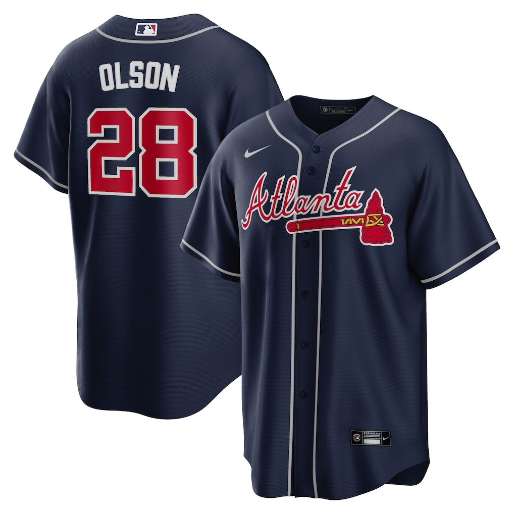 Matt Olson Atlanta Braves Alternate Player Jersey - Navy product image 1