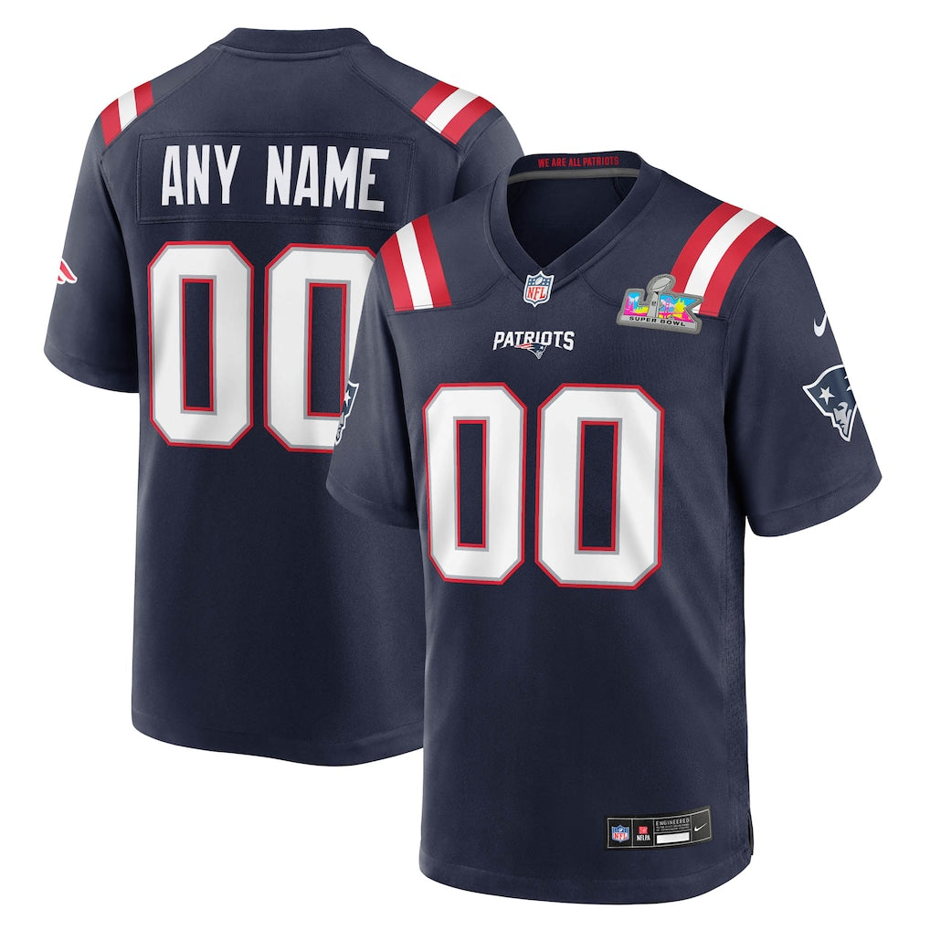 Custom New England Patriots Super Bowl LX Patch Jersey product image 1