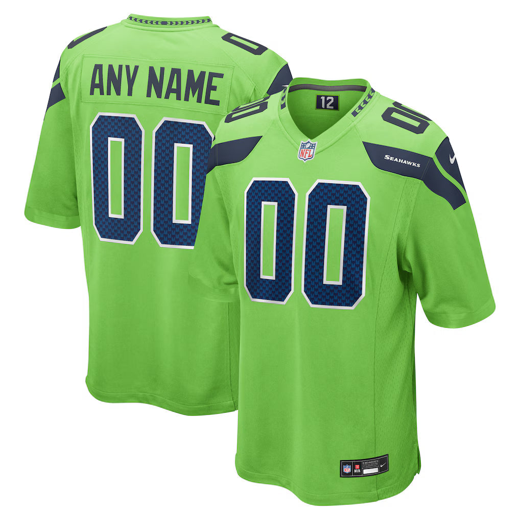Custom Seattle Seahawks Alternate Jersey - Neon Green product image 1