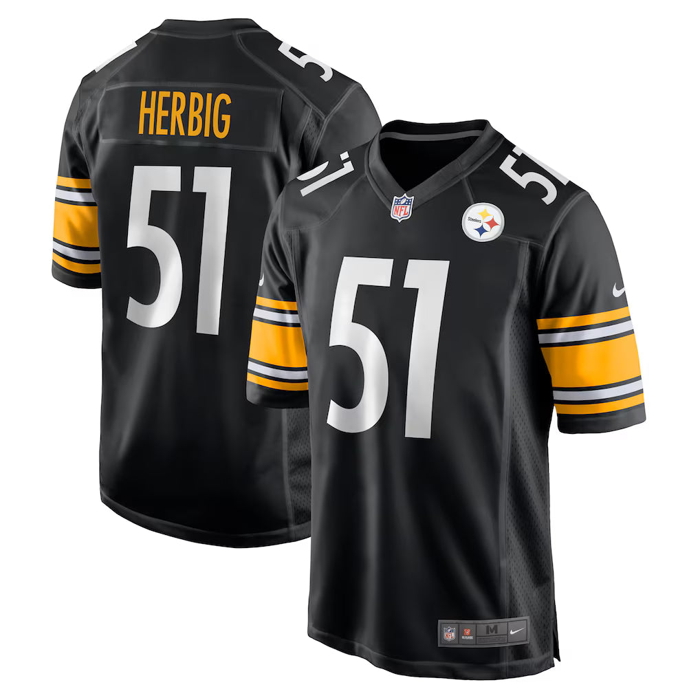 Nick Herbig Pittsburgh Steelers Jersey - Black product image 1