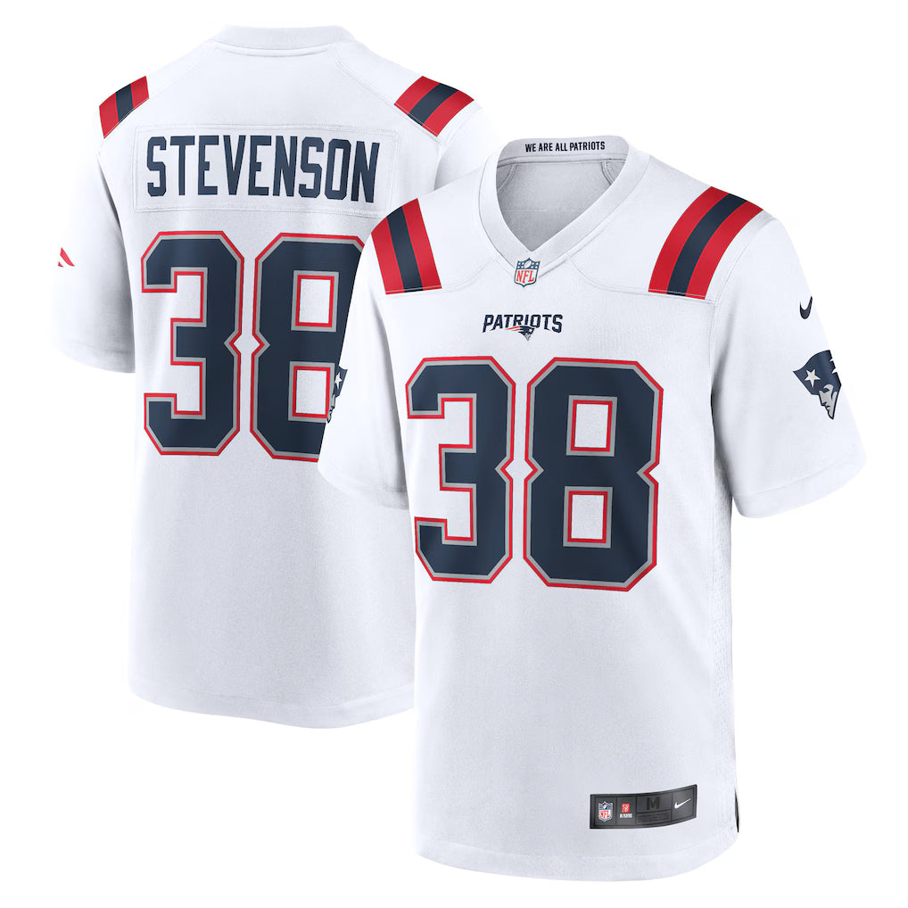 Rhamondre Stevenson New England Patriots Jersey - White product image 1