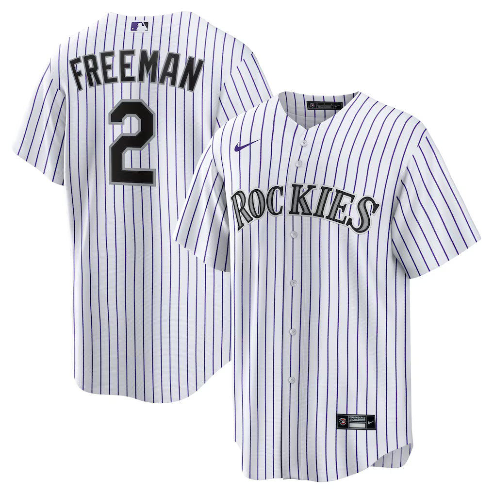 Tyler Freeman Colorado Rockies Home Jersey - White product image 1